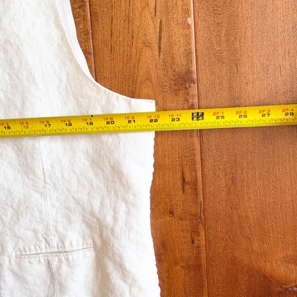 100% Linen Vest Nordstrom Mens Shop XL Off-White DISCONTINUE - Picture 5 of 15